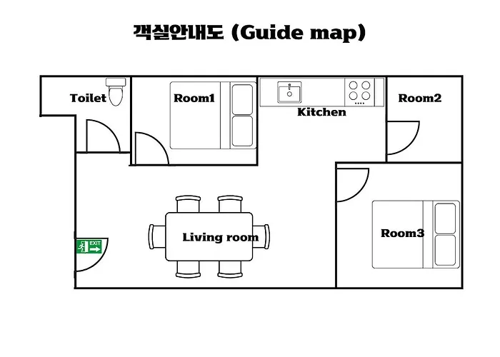 Appartement Awesom Bliss 서울중심위치 3r3b 창덕궁 경복궁 명동 동대문